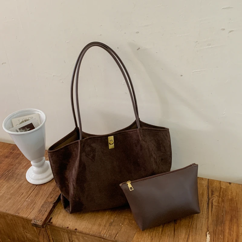 Retro torba damska z zamszu w  – Luxury Bags Tote recenzja i cena
